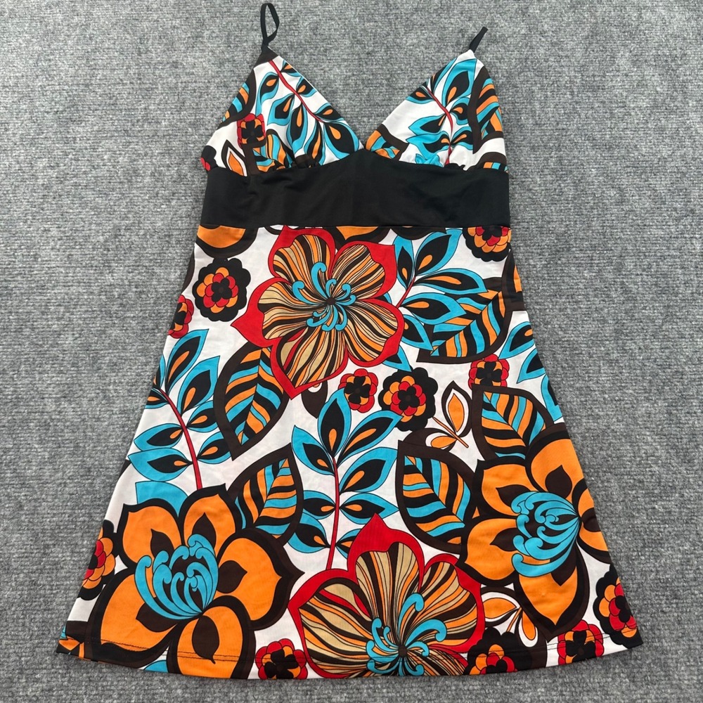 Wet Seal Cami Top M Multicolor Floral Empire Waist Spaghetti Strap Womens